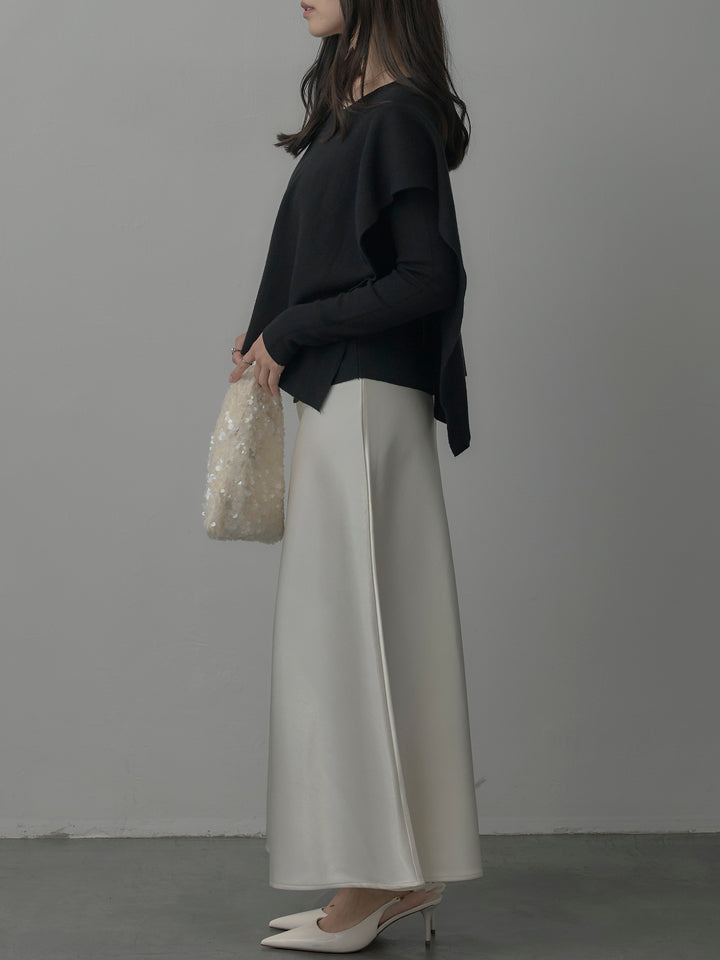 ヘビーサテンAラインスカート