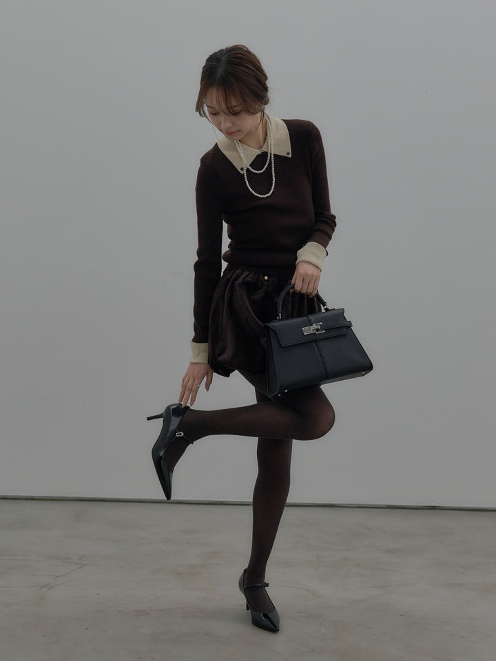 ベロアバルーンミニスカート(インパン付き)