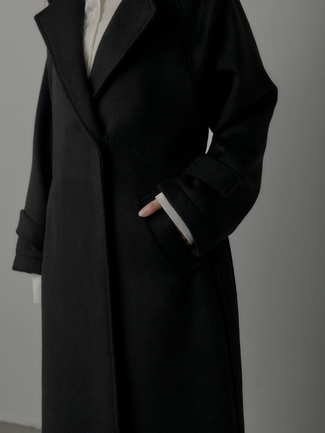 【Essential】ソフトウールリバートレンチコート