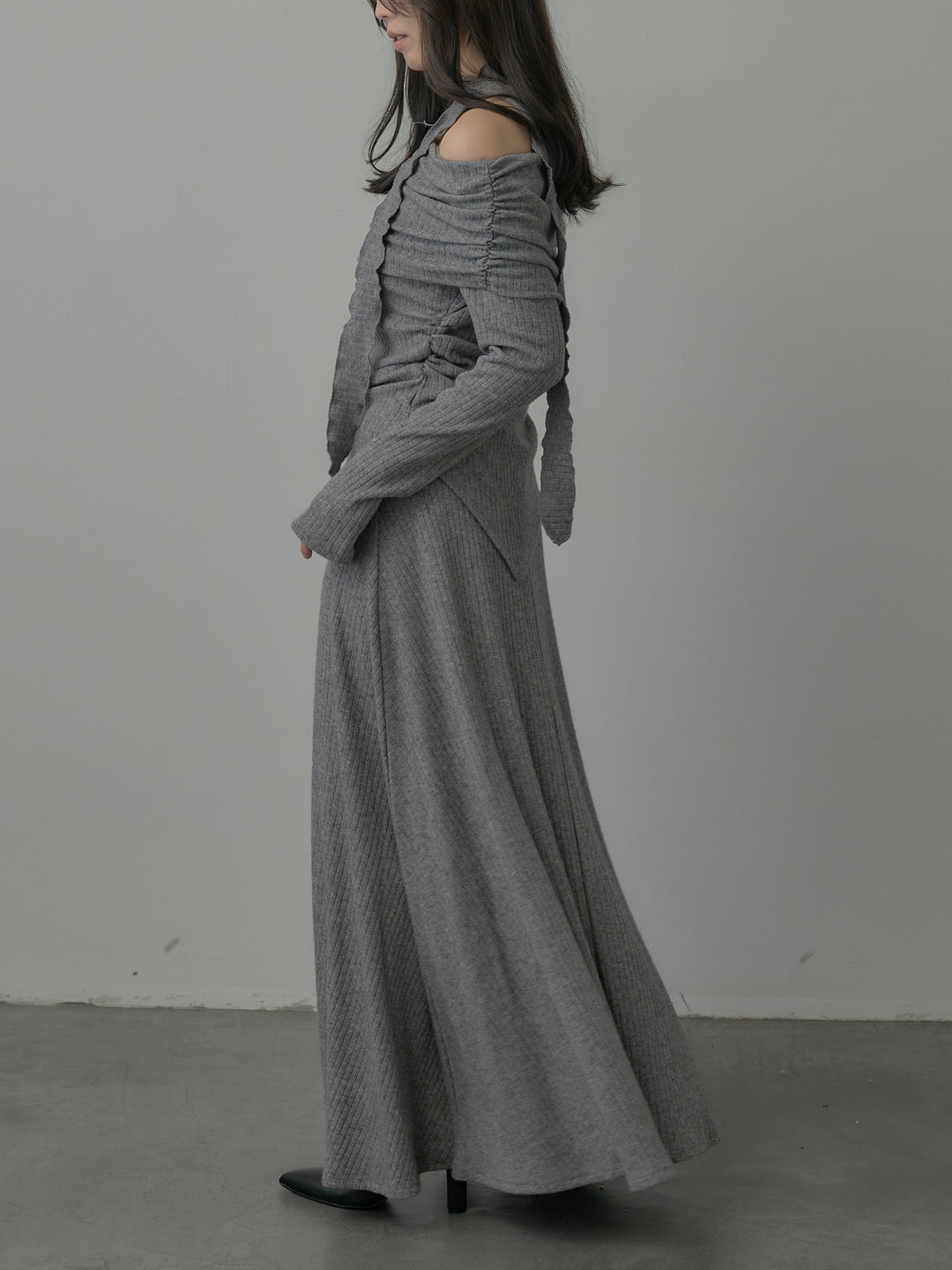 リブニットオフショルSETUP