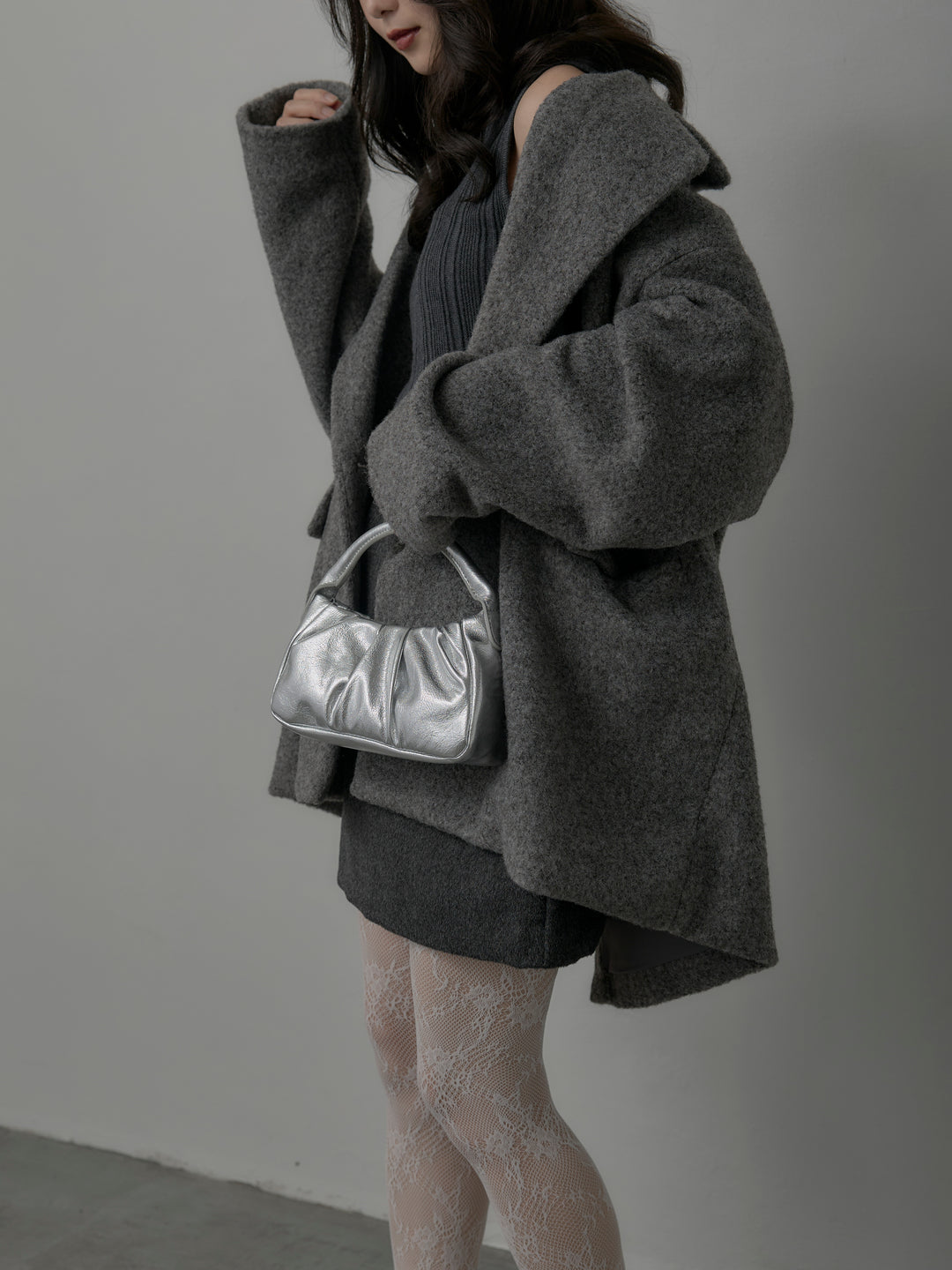 [予約]プチハイネックリブニットタンク