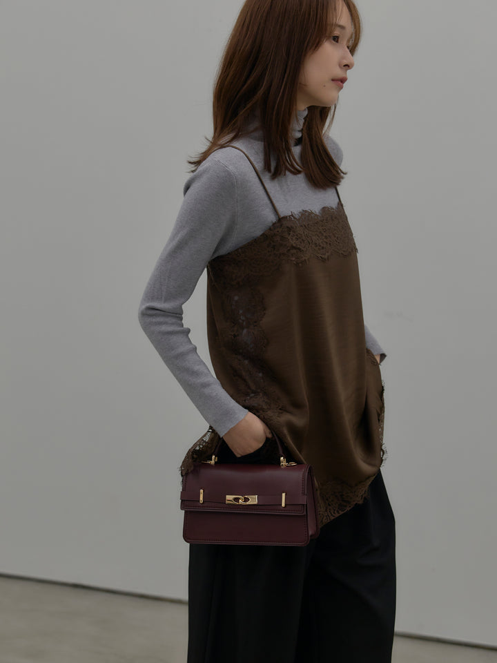 レースサテンキャミソール