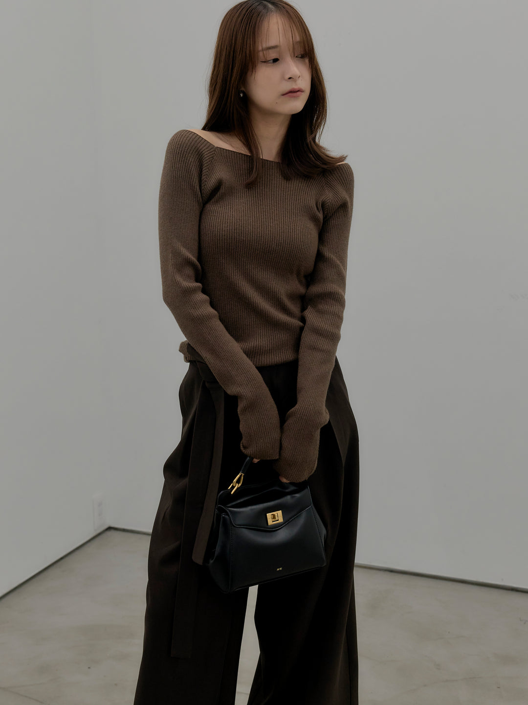 ウエストリボンワイドパンツ