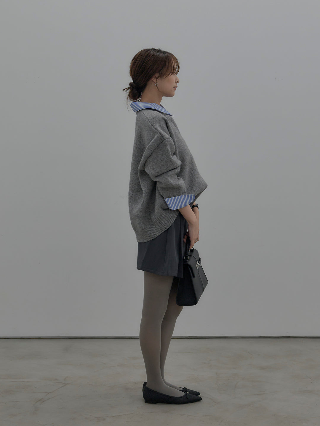 ベルト付きプリーツミニスカート