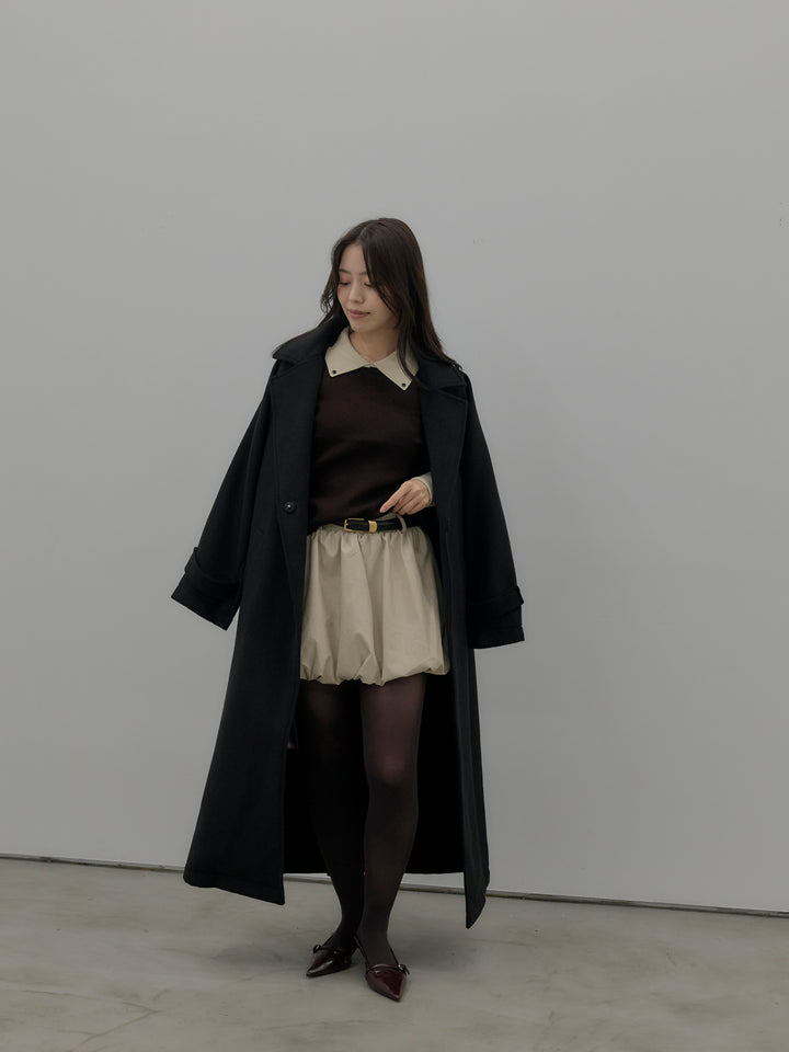 ソフトレザーバルーンミニスカート