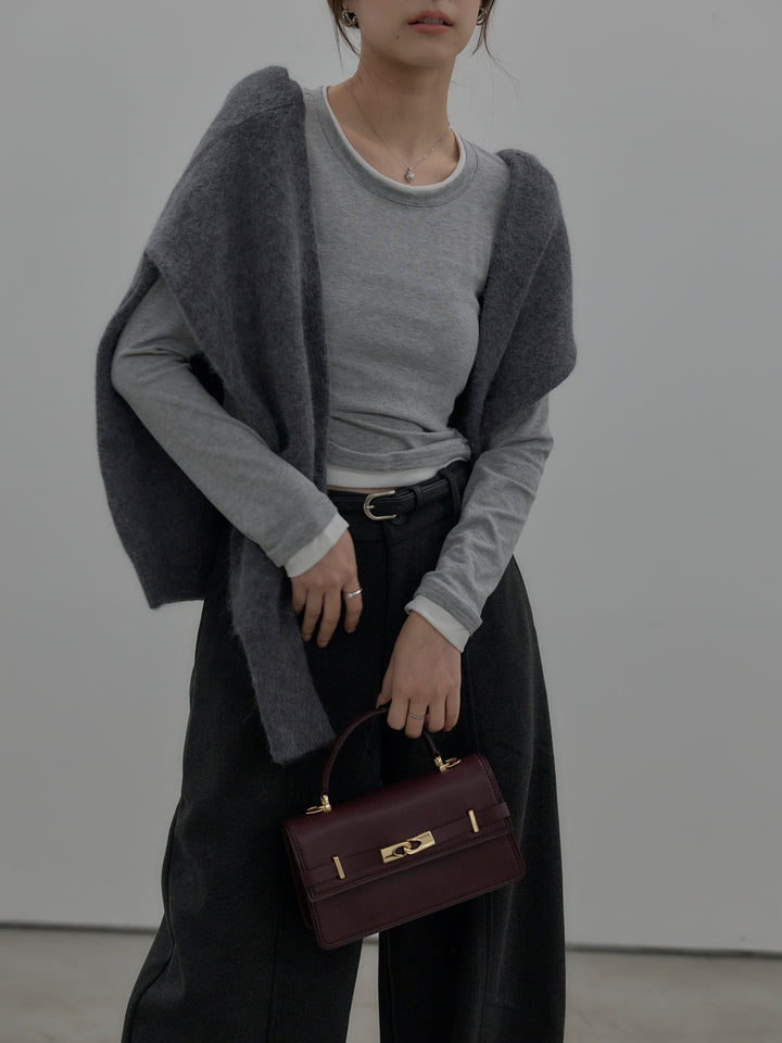 バイカラーレイヤードカットソー