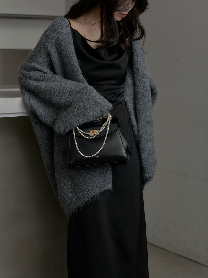 モヘアライクオーバーニットカーディガン