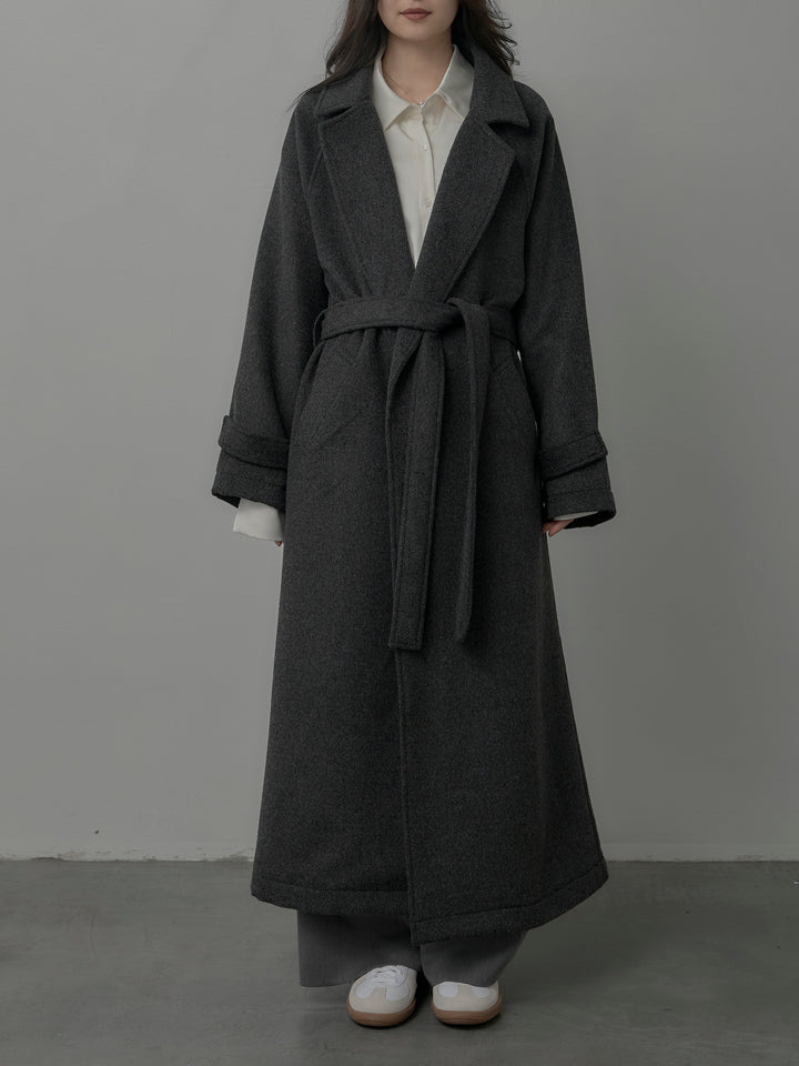 【Essential】ソフトウールリバートレンチコート