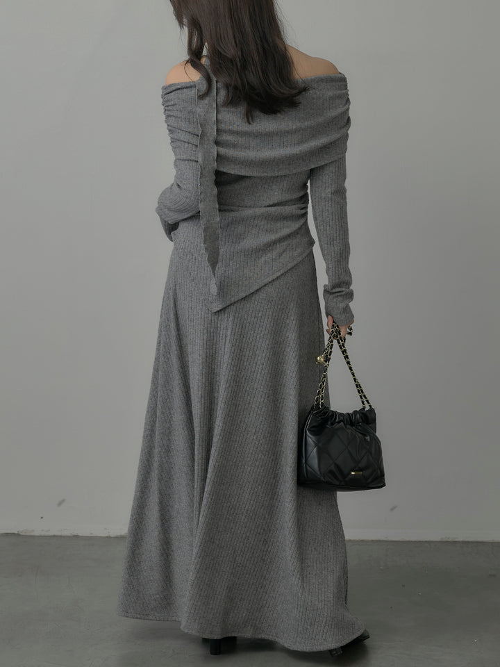 リブニットオフショルSETUP