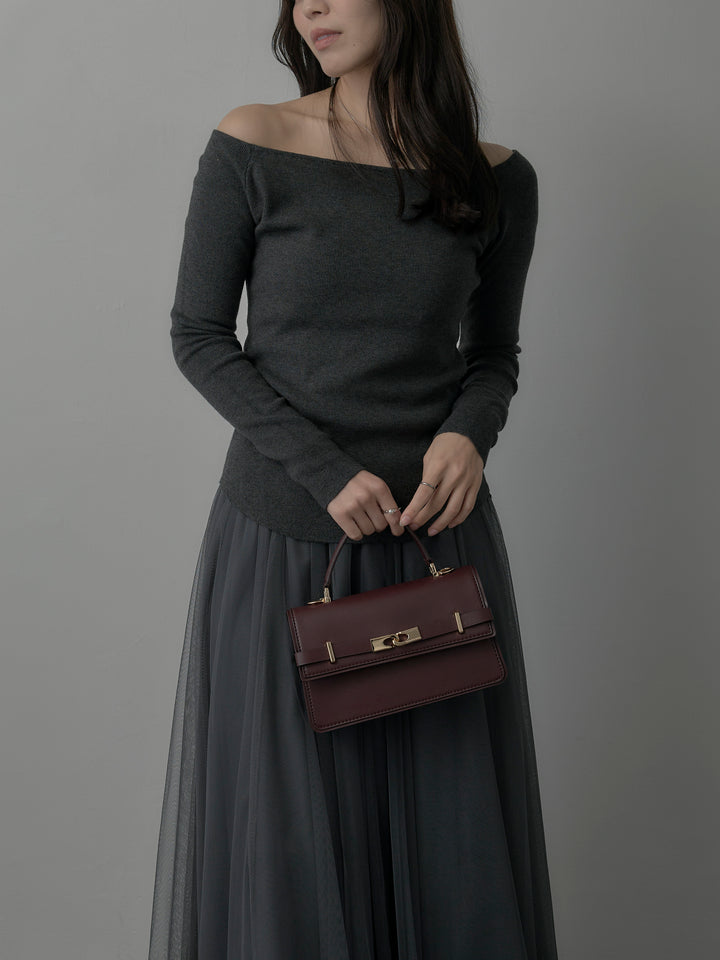 【SET】2wayリブニットポンチョトップス+ボリュームチュールスカート(2set)