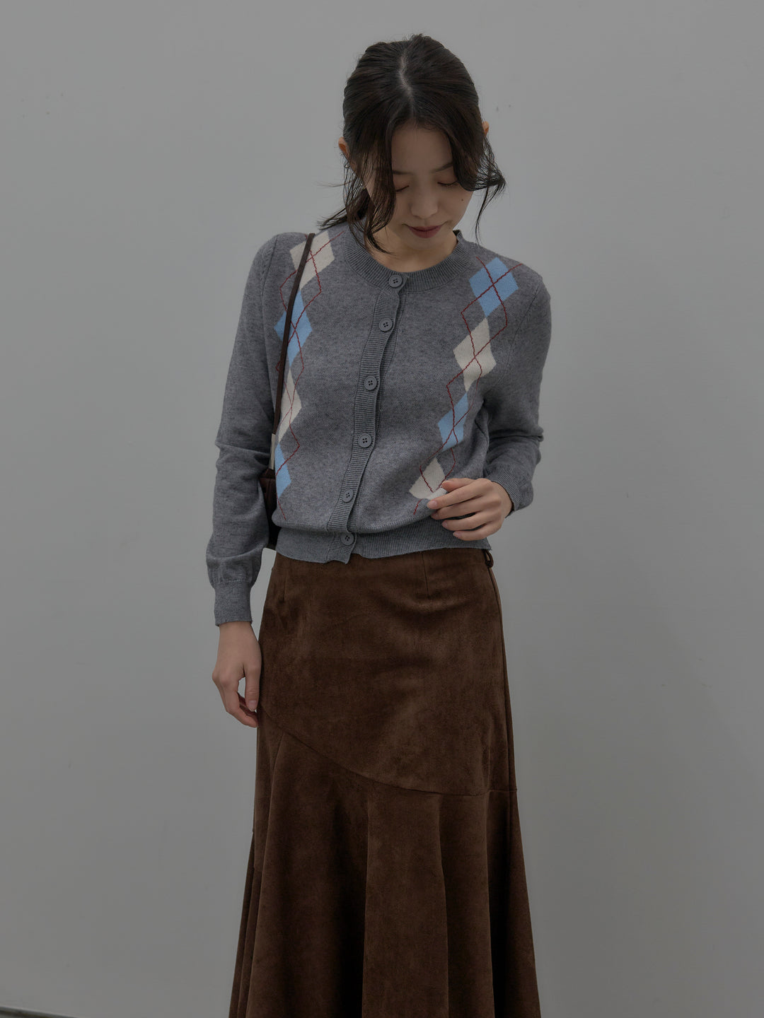 スウェードフレアスカート