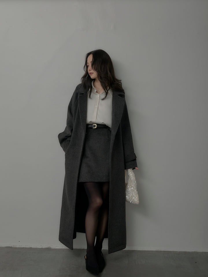 【Essential】ソフトウールリバートレンチコート