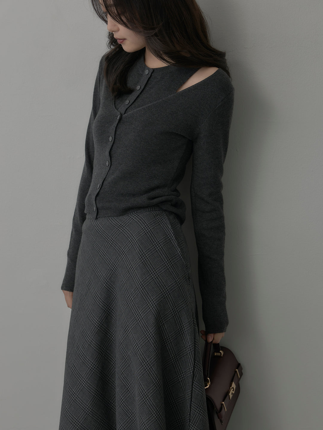 [予約]レイヤードデザインニットトップス