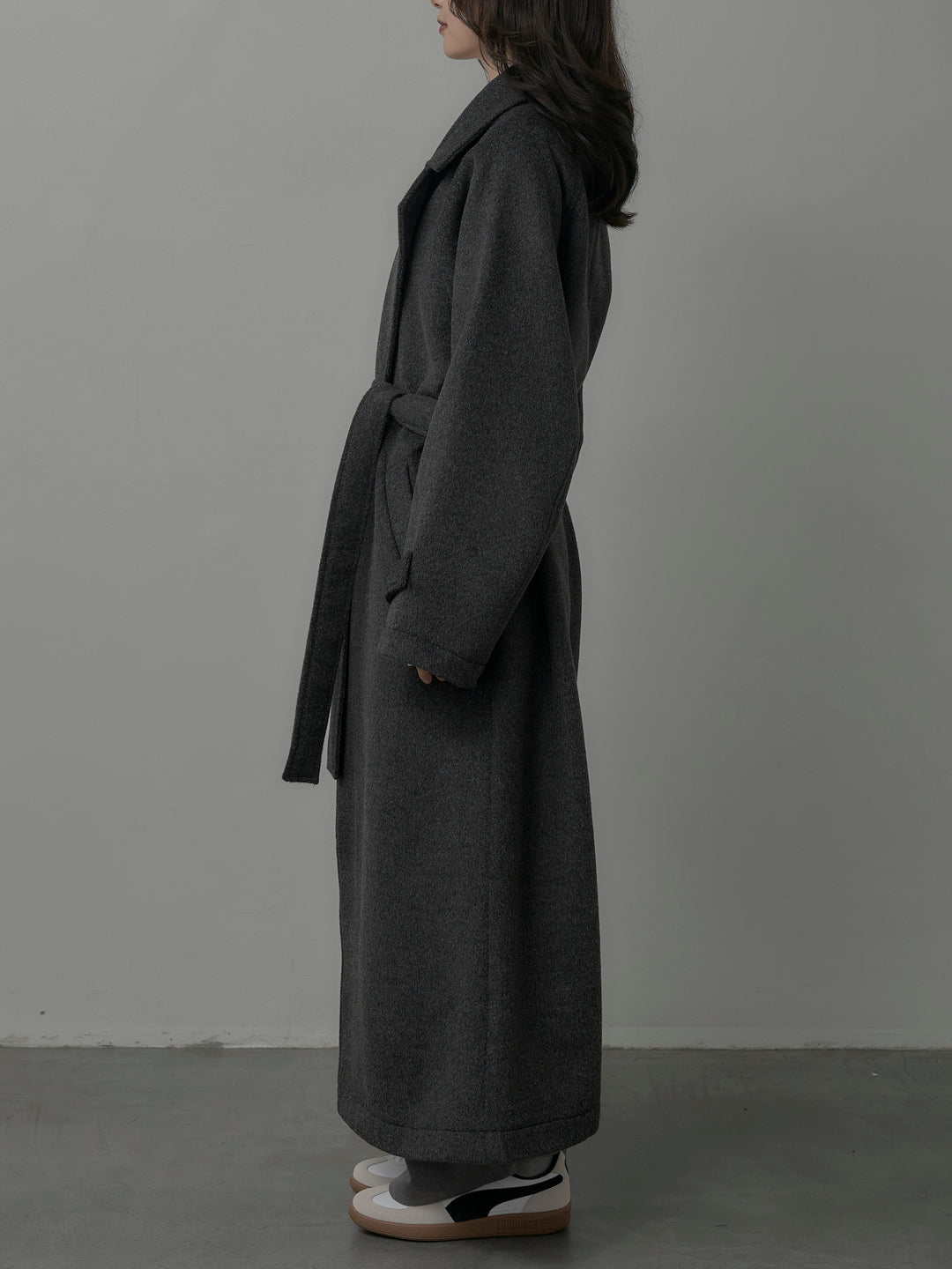 【Essential】ソフトウールリバートレンチコート