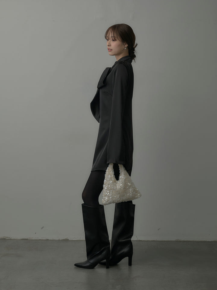 ボウタイサテンミニワンピース