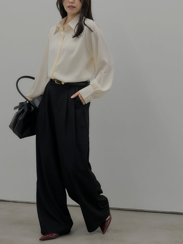 デザインタックワイドパンツ