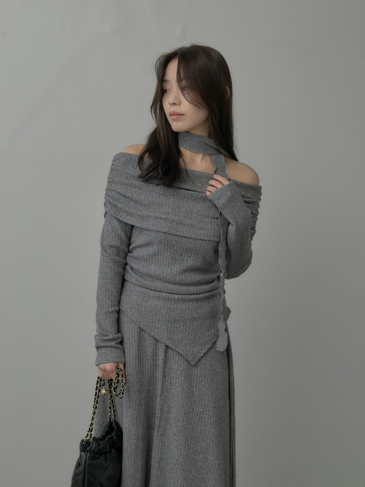 リブニットオフショルSETUP