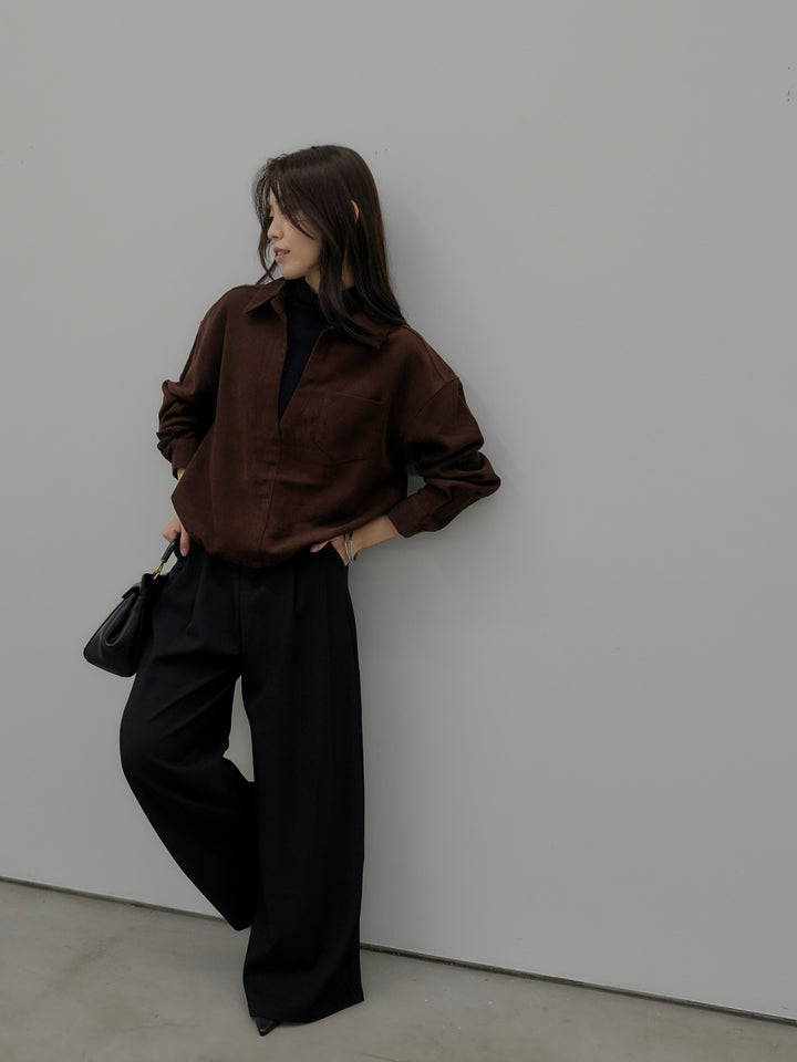 デザインタックワイドパンツ