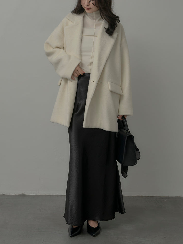 [予約]ナローAラインサテンスカート