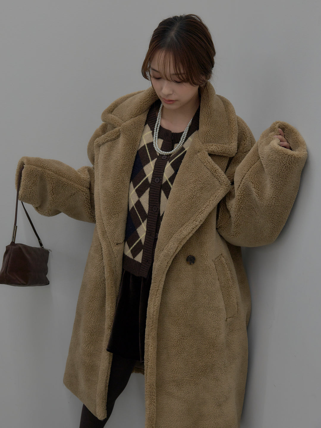 テディボアロングコート