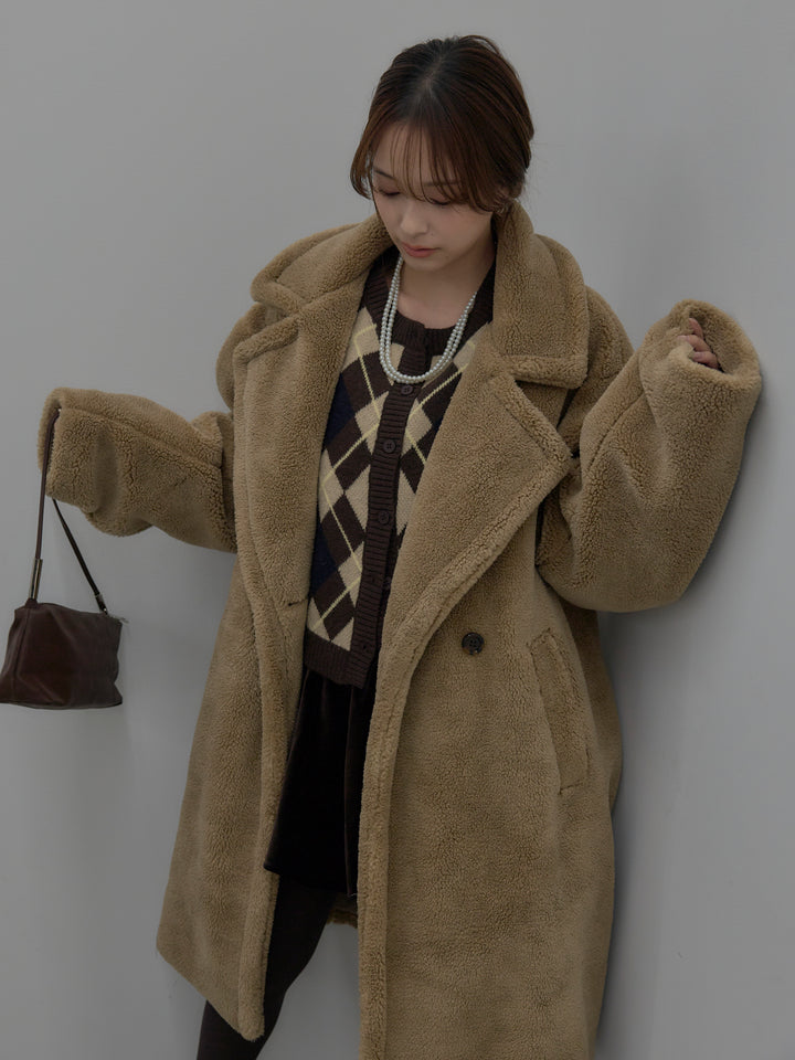 テディボアロングコート