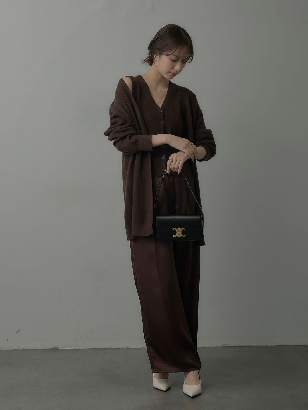 カーディガン&ニットベストアンサンブルSET