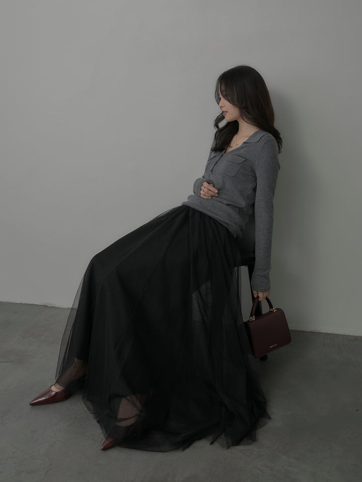 [予約]ボリュームチュールスカート【M】