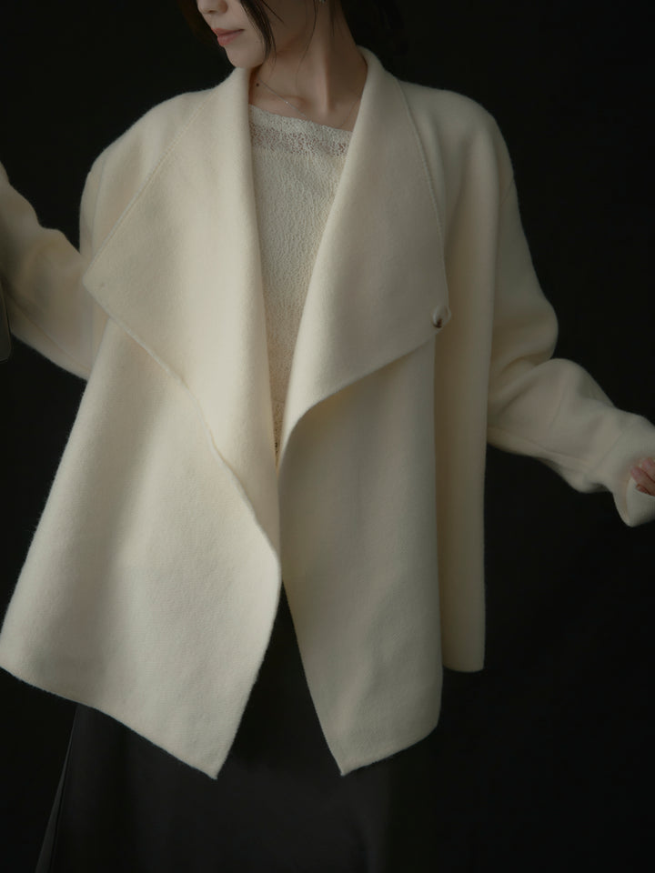 ショールカラーニットカーディガン