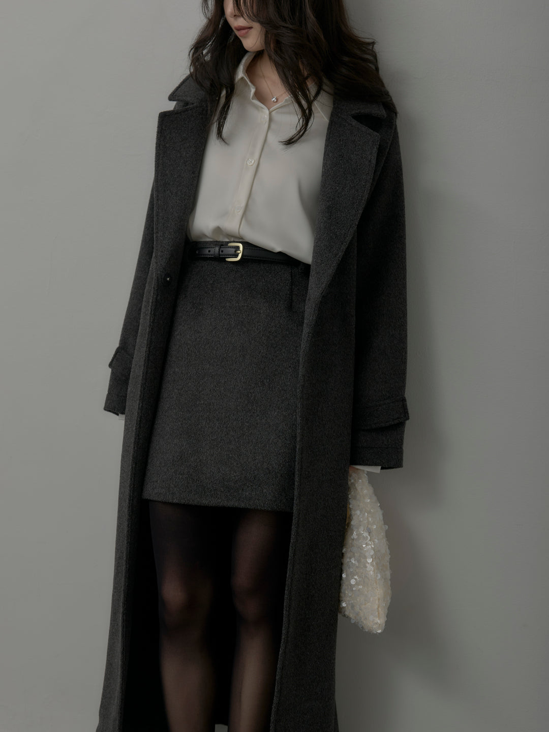 【Essential】ウールタッチミニスカート