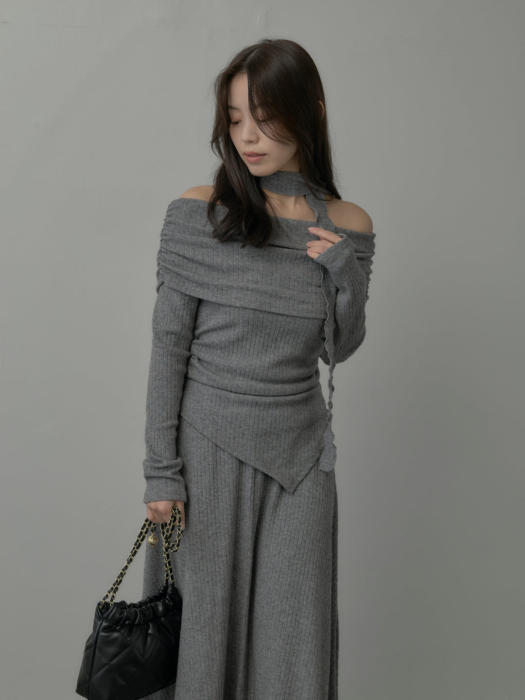 リブニットオフショルSETUP