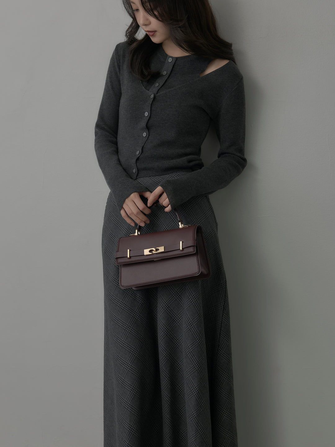 [予約]チェックフレアスカート