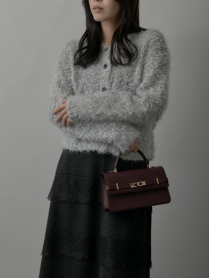 フェザーループニットカーディガン