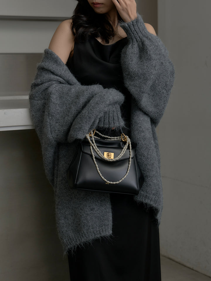 モヘアライクオーバーニットカーディガン