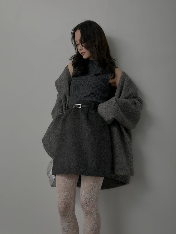 【Essential】ウールタッチミニスカート