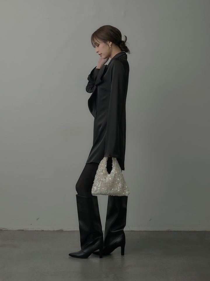 ボウタイサテンミニワンピース