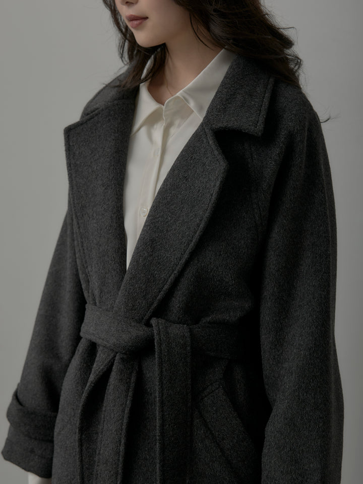 【Essential】ソフトウールリバートレンチコート