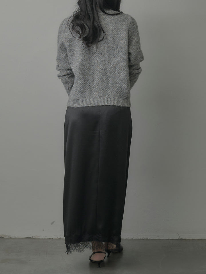 裾レースサテンスカート