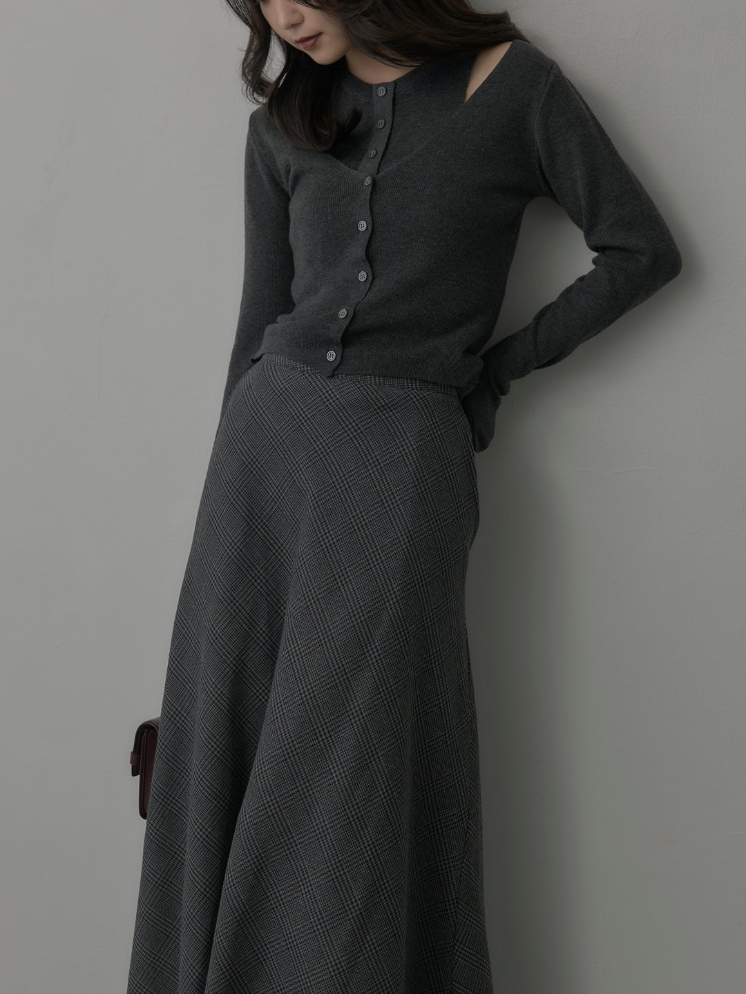 [予約]レイヤードデザインニットトップス