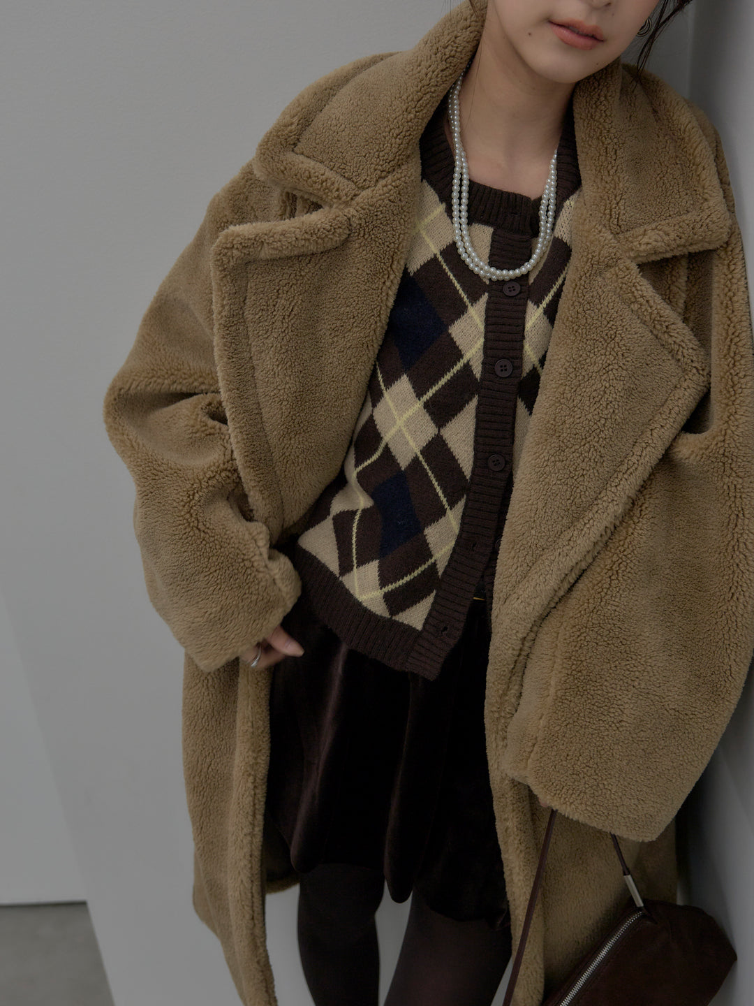 テディボアロングコート