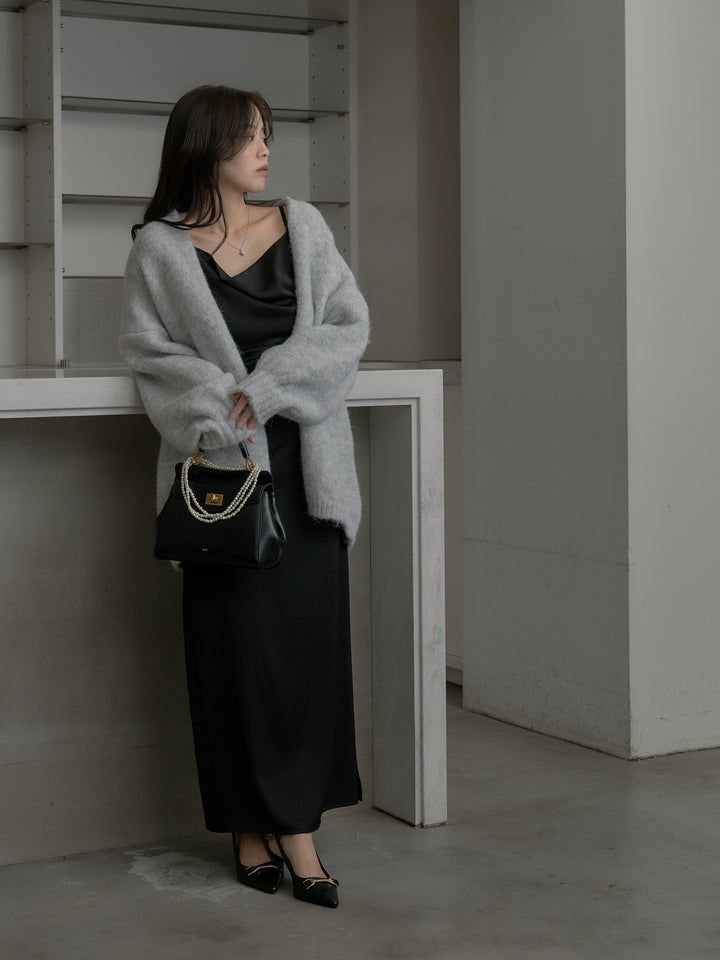 モヘアライクオーバーニットカーディガン