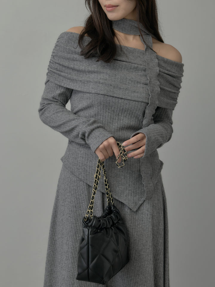 リブニットオフショルSETUP