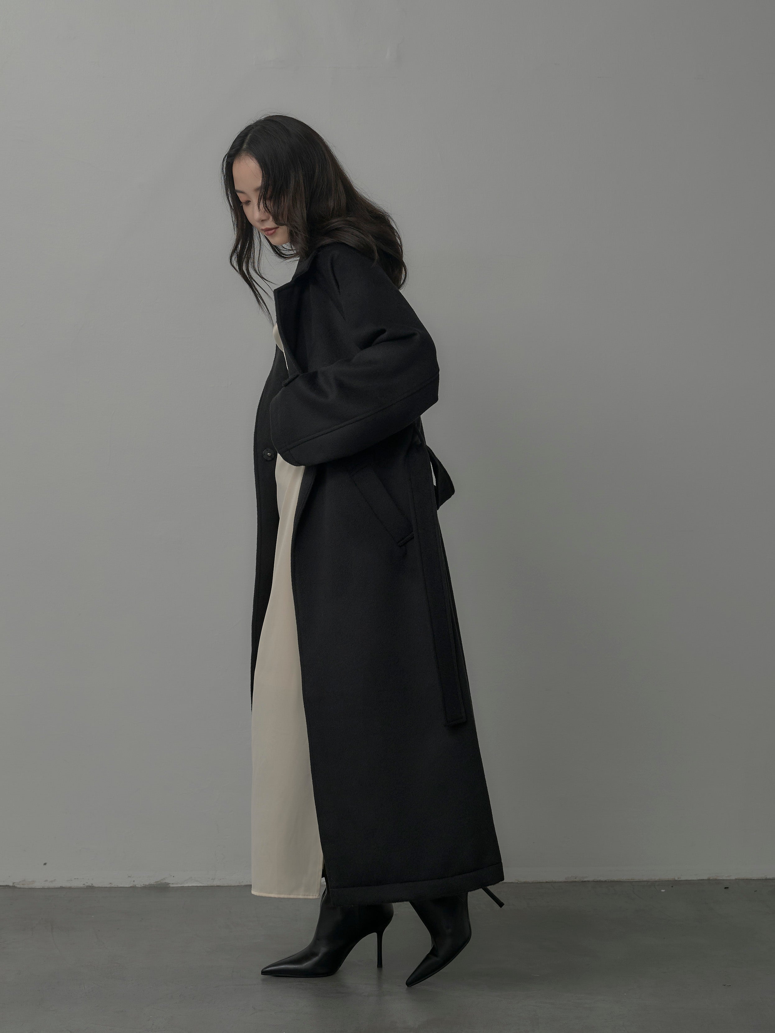 SET】【Essential】ソフトウールリバートレンチコート+【Essential