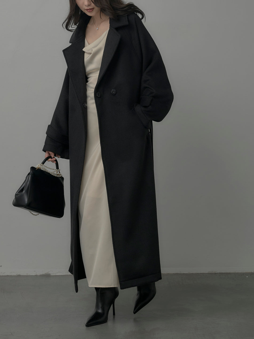 【Essential】ソフトウールリバートレンチコート