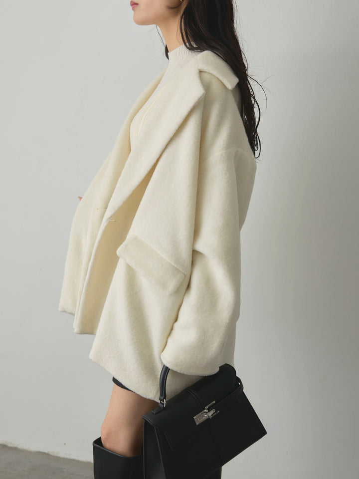 【SET】【Essential】オーバーサイズジャケットコート+【Essential】ウールタッチミニスカート(2set)