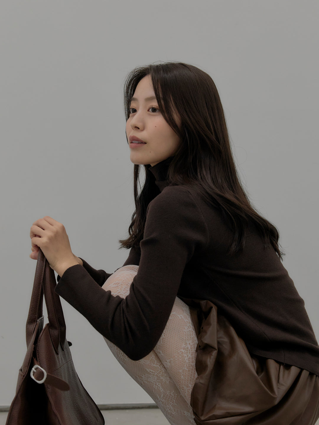 ソフトレザーバルーンミニスカート