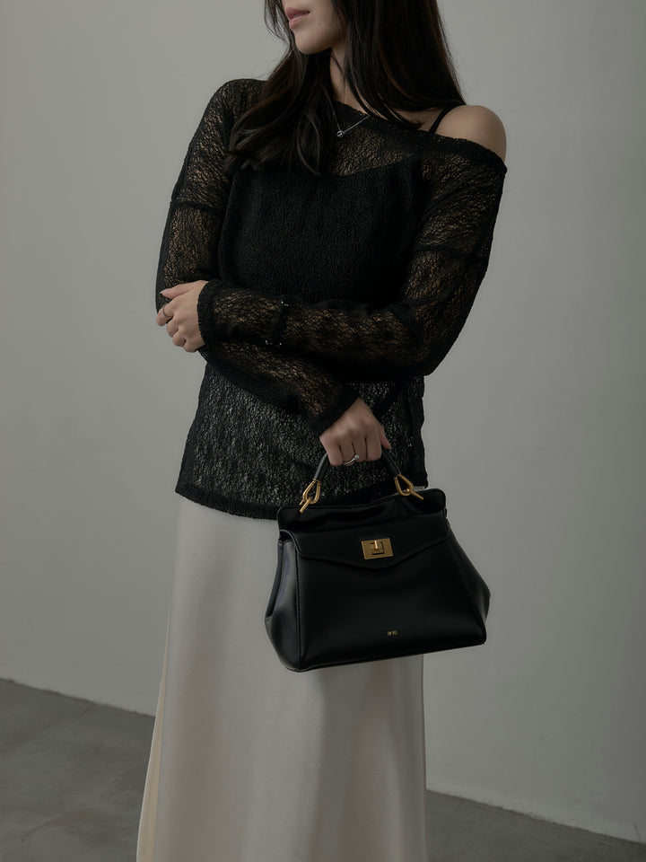 【SET】マフラー付き2WAYケープコート+【インナー付き】シアーレーストップス+ヘビーサテンAラインスカート(3set)