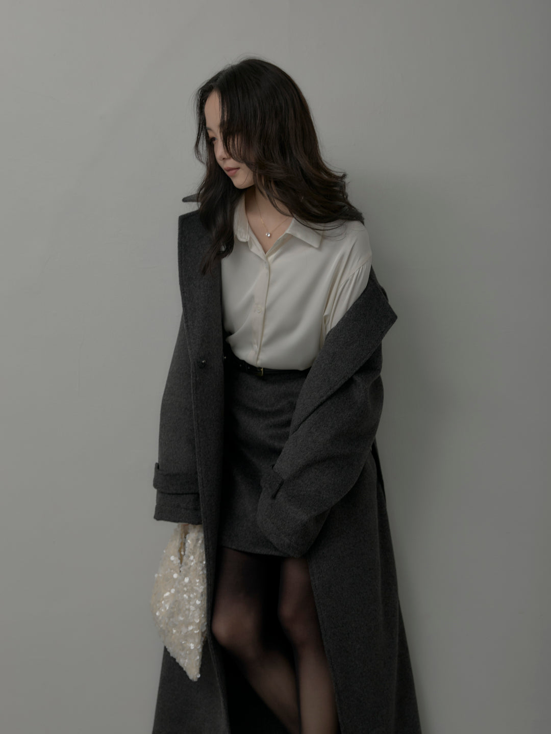 【Essential】ウールタッチミニスカート