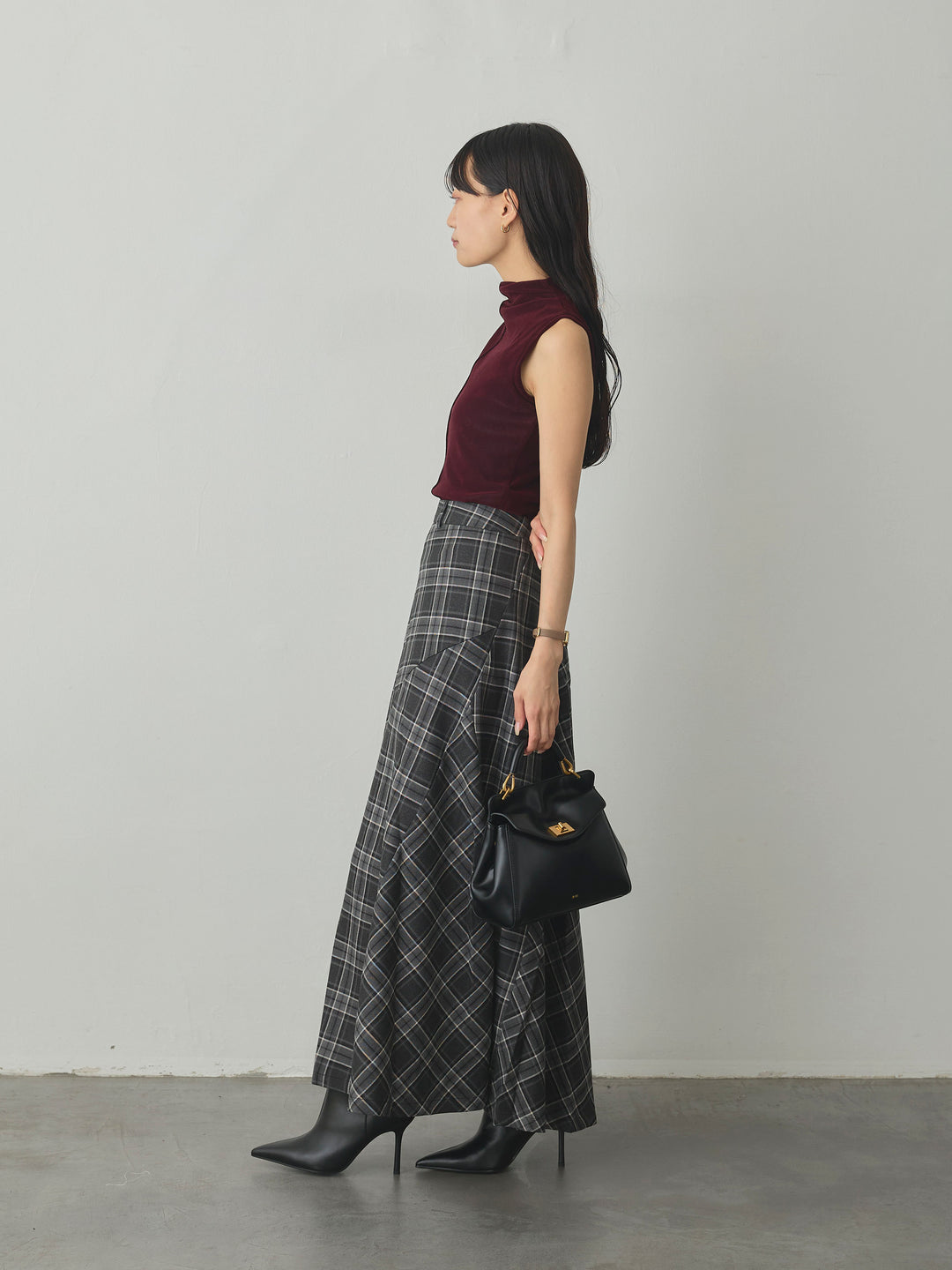 [予約]クラシカルチェックパネルスカート