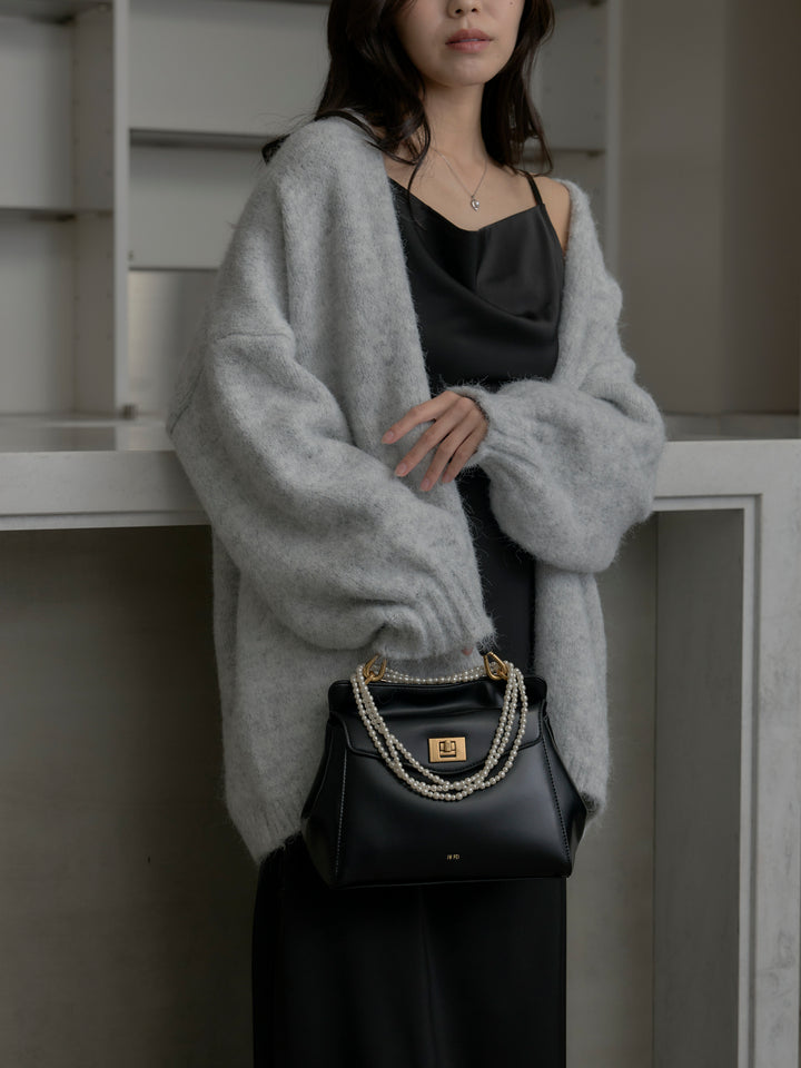 モヘアライクオーバーニットカーディガン