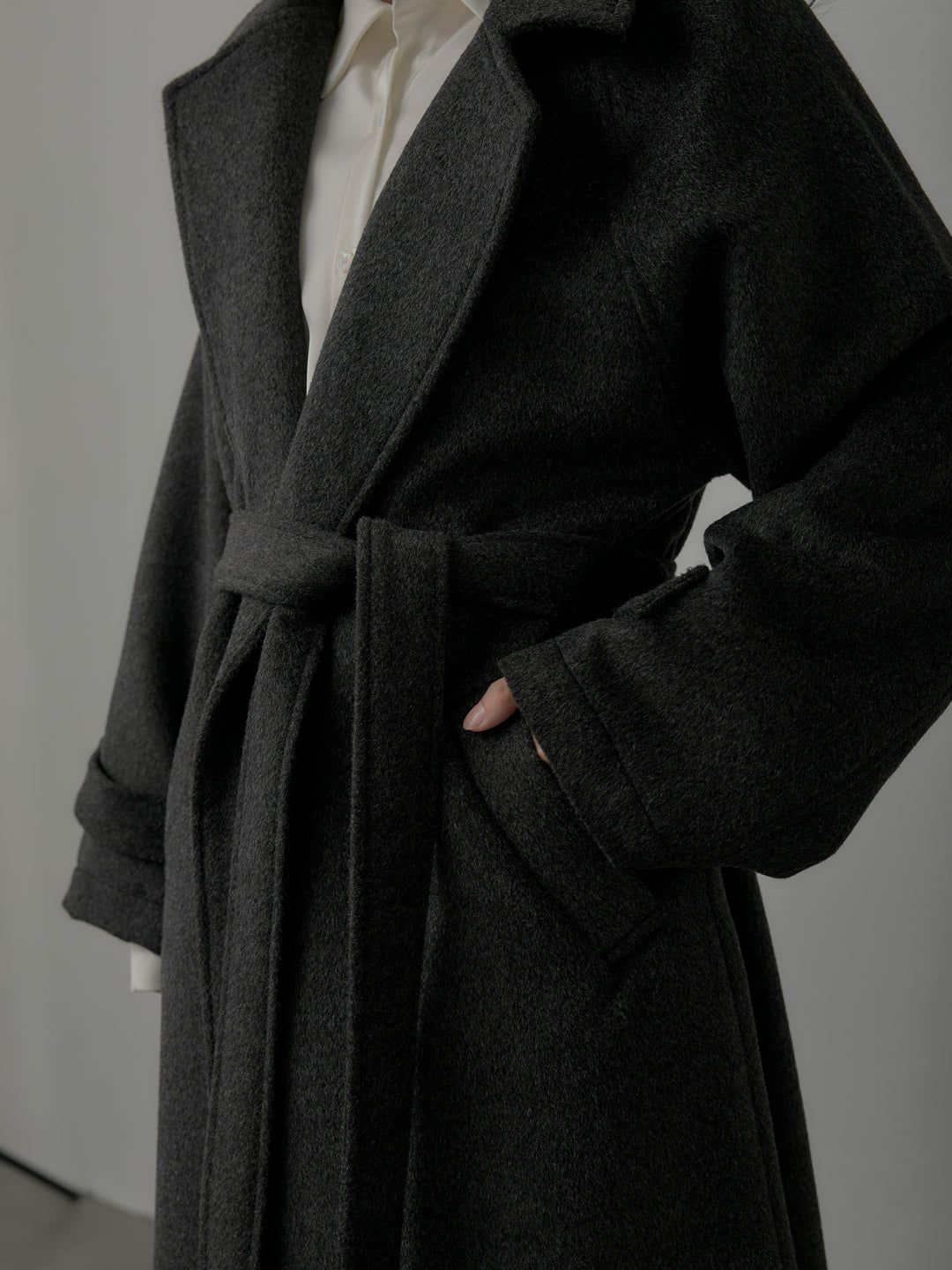 【Essential】ソフトウールリバートレンチコート